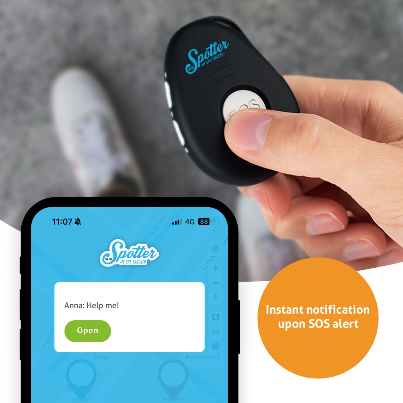 Spotter X10 GPS Tracker (4G) - No Subscription Tracker for Kids, Pets & Valuables