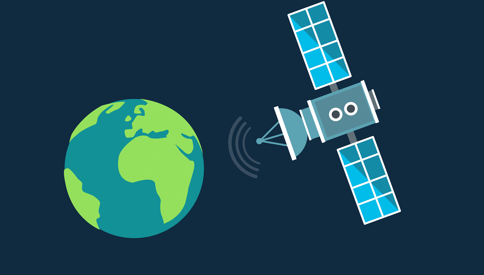 Illustration of GPS accuracy and satellite positioning