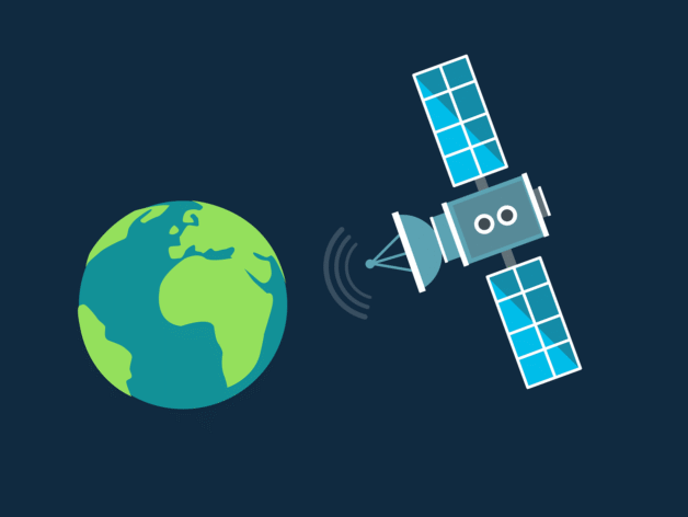 Illustration of GPS accuracy and satellite positioning