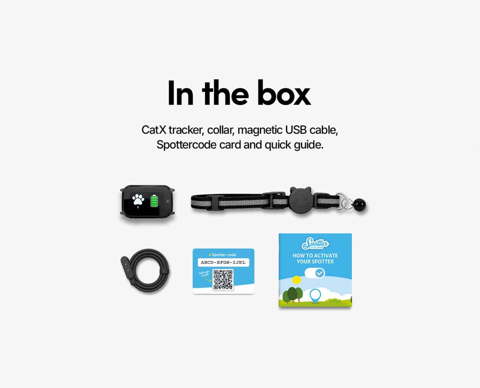 Spotter CatX - Cat GPS Tracker with Display, No Subscription