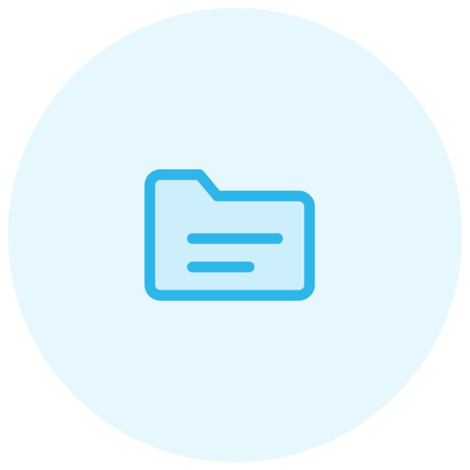 Privacy documents - folder with documents icon