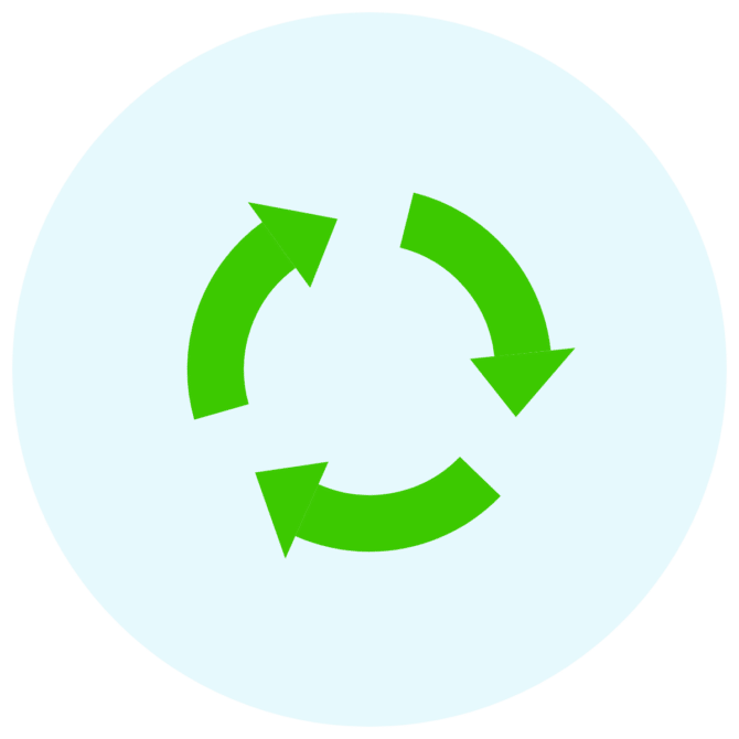 CE marking and environment - green recycling icon