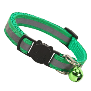 Collar para gatos CatX - verde reflectante con cierre de seguridad - Spotter