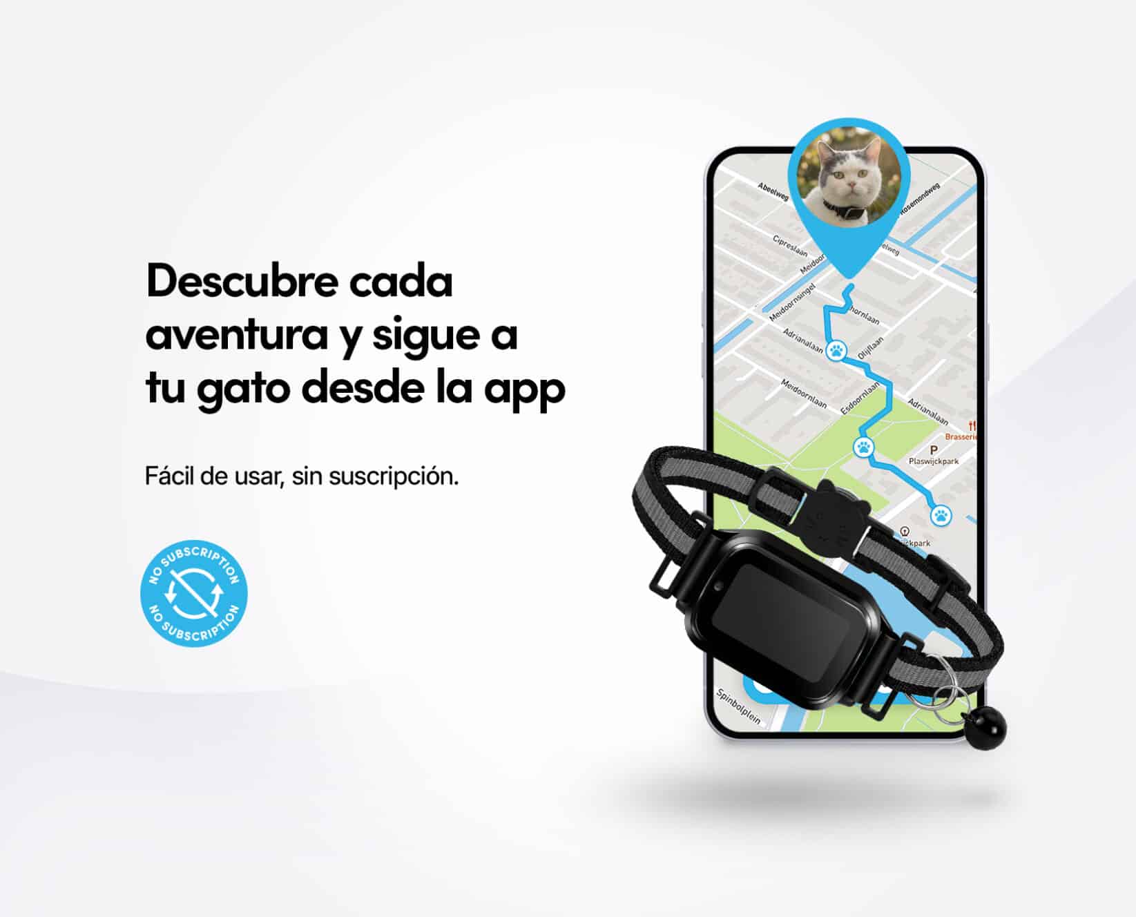 Spotter CatX - Localizador GPS para Gatos con Pantalla, Sin Cuotas