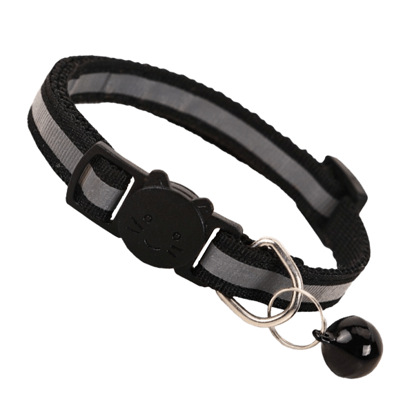 Collier pour chat CatX - noir réfléchissant avec grelot - Spotter
