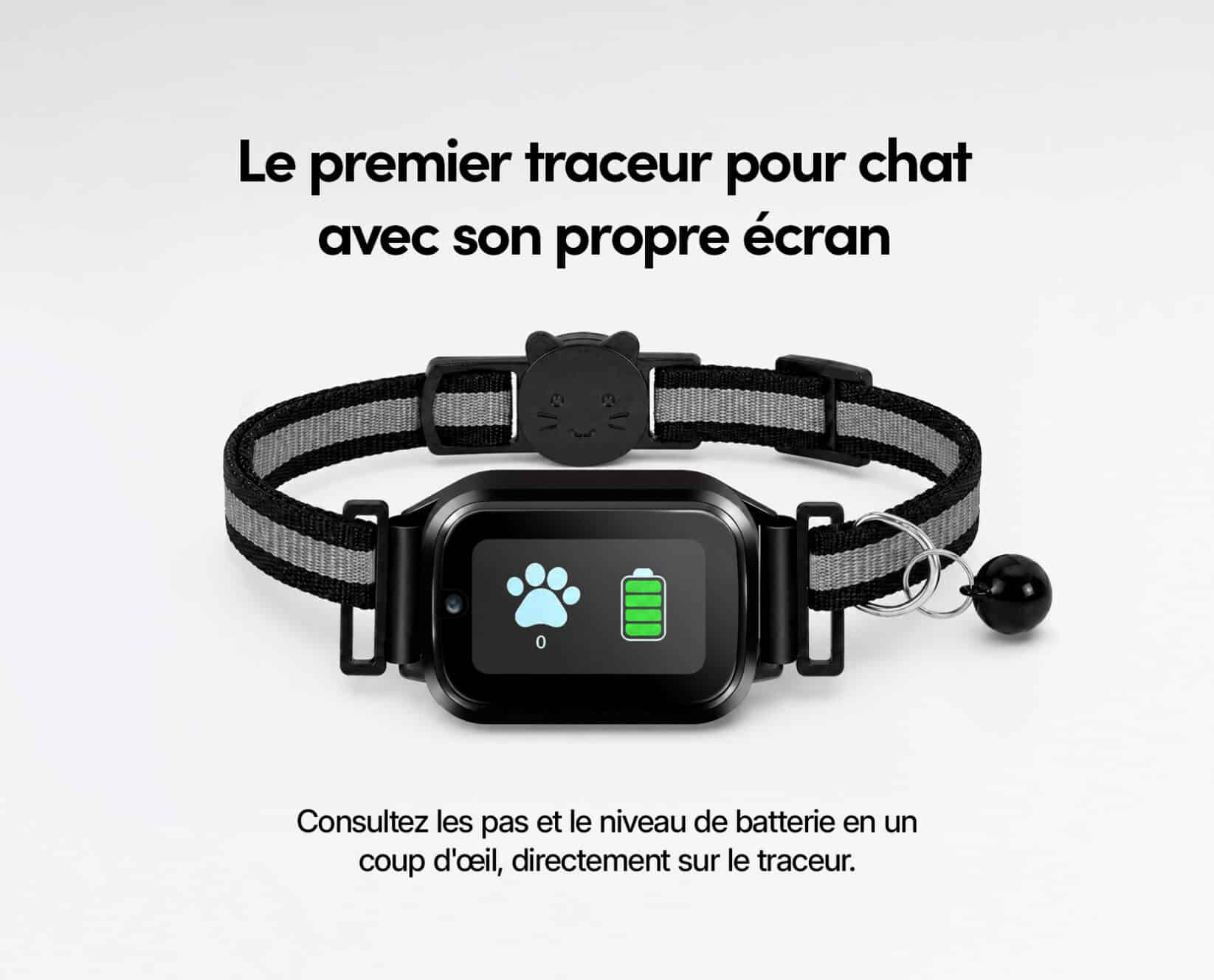 Spotter CatX - Traceur GPS pour Chat avec Écran, Sans Abonnement