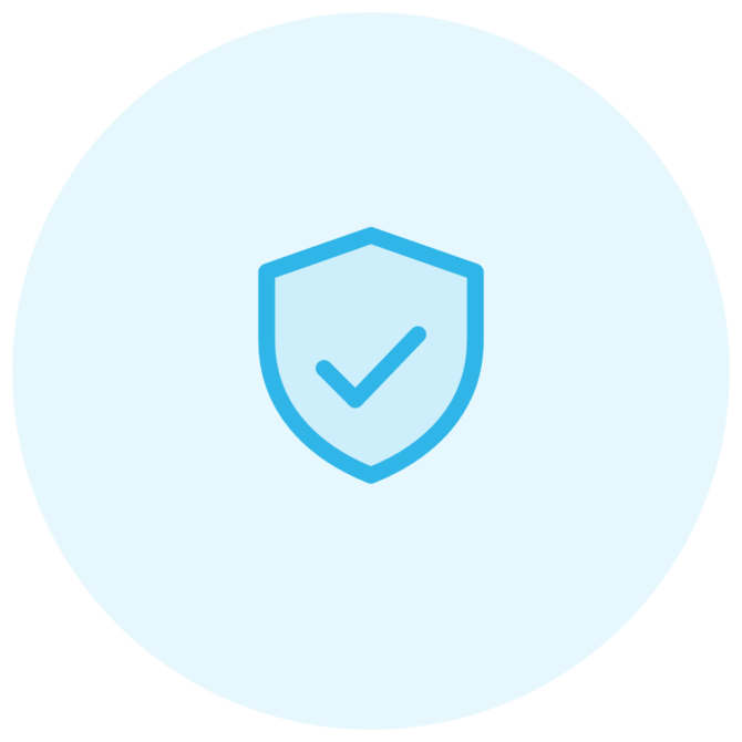Sécurité des données et confidentialité - bouclier bleu avec coche