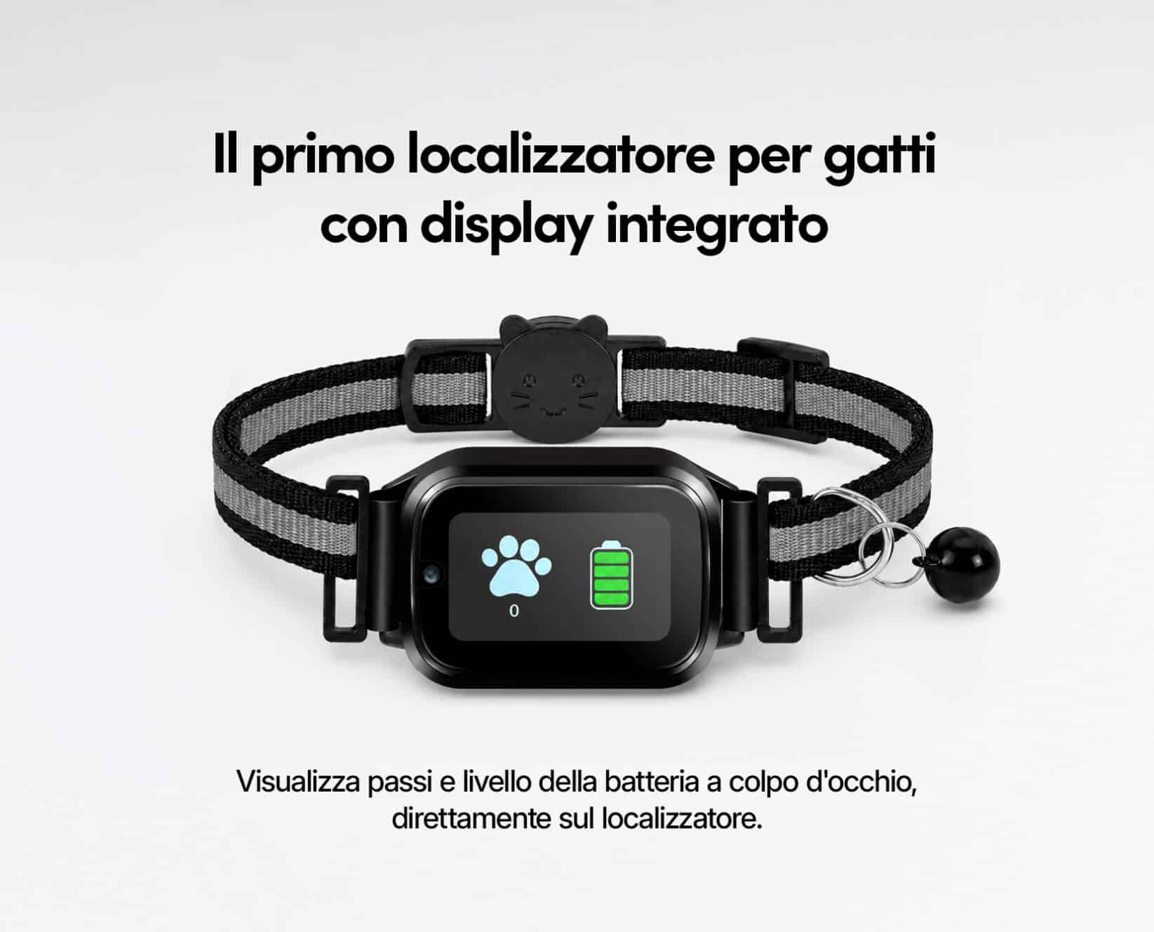 Spotter CatX - Localizzatore GPS per Gatti con Display, Senza Abbonamento