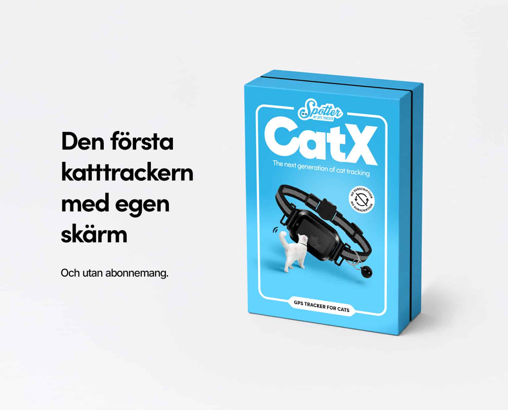 Spotter CatX - GPS Spårare för Katt med Skärm, Utan Abonnemang