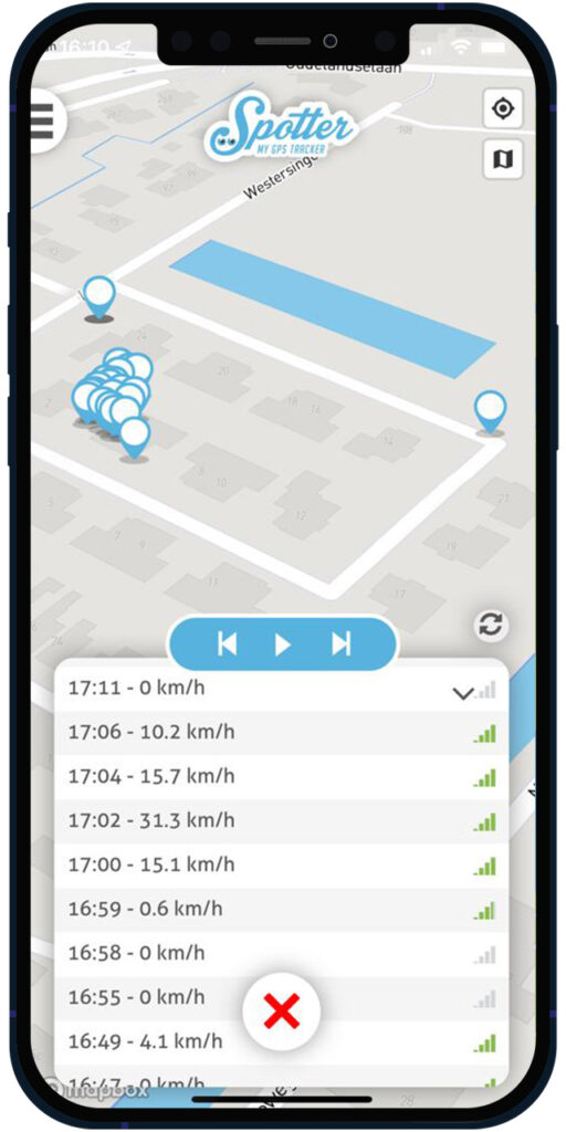 Spotter GPS tracker - app geschiedenis