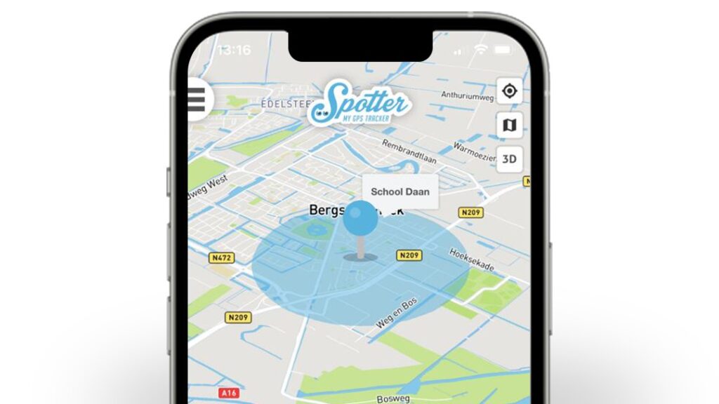GPS horloge kind Spotter - zones