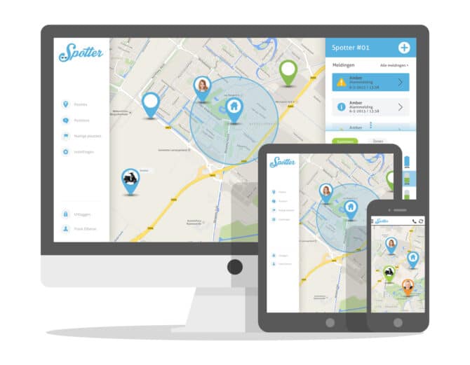 Kind volgens via app - Spotter mogelijkheden