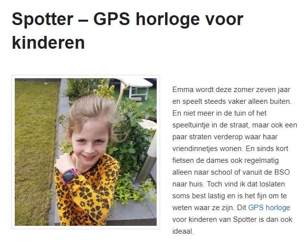 Spotter Telegraaf Publicatie