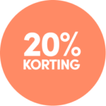 20% korting label