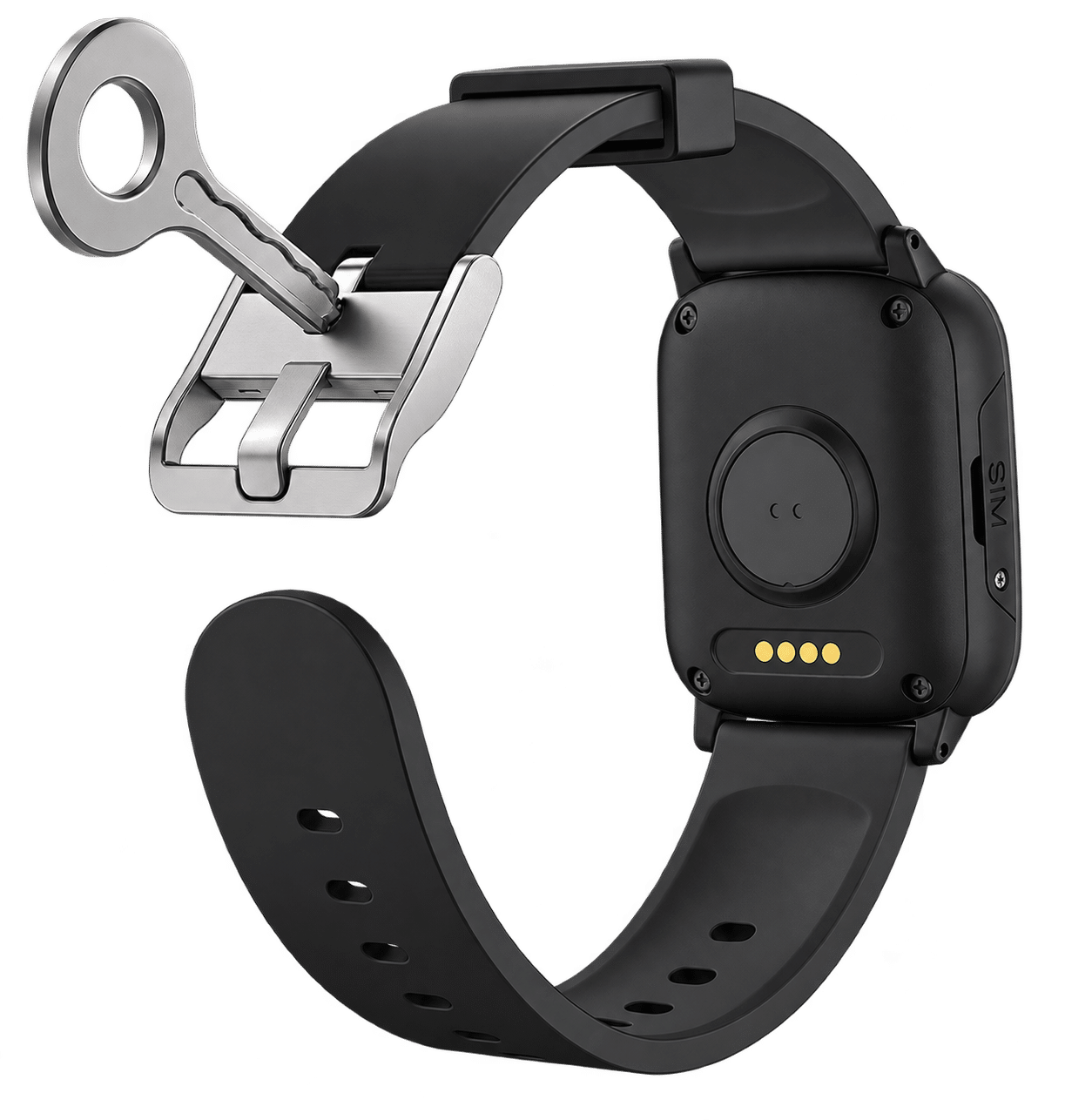 Sillicone Lockane Belt (Black) - Transparant
