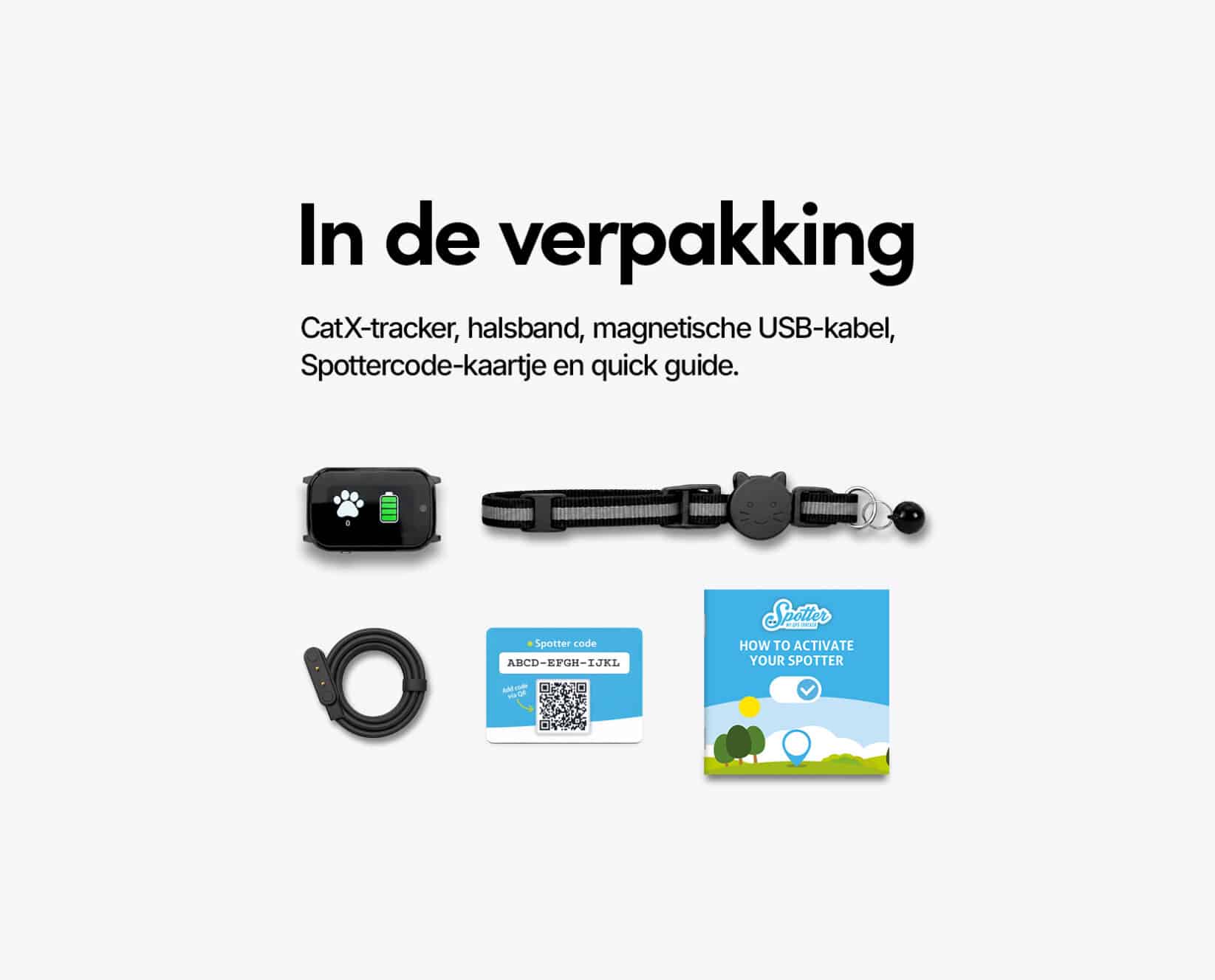 Spotter CatX - Kat GPS tracker zonder abonnement mét display