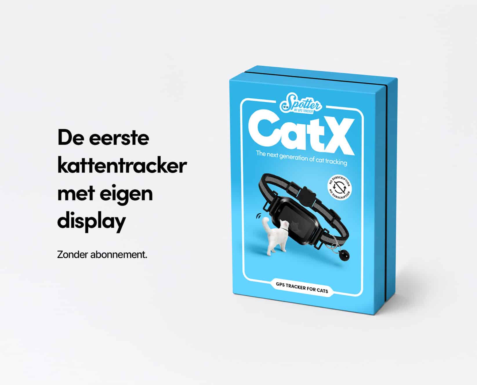 Spotter CatX - Kat GPS tracker zonder abonnement mét display