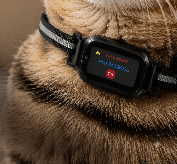 Katten tracker met display en lost mode - Spotter